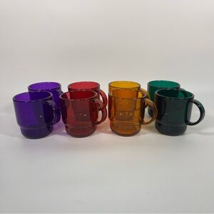 Tupperware Acrylic Jewel Tone Coffee Cups Mugs 10oz Set of 8